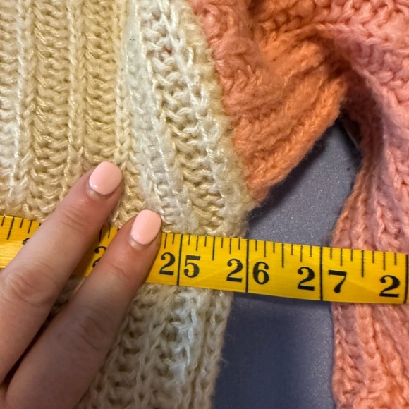 PrettyLittleThing Cream and Brown Cowl Neck Sweater - Picture 4 of 6